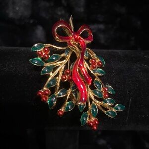 Holly Berry Brooch